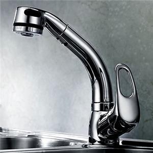Contemporary Chrome Finish Centerset Kitchen Faucet